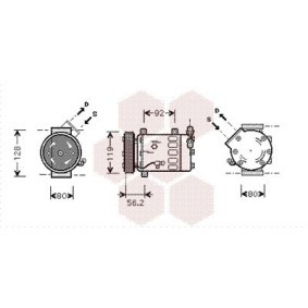 Klimakompressor 0900K237 für 206 Schrägheck (2A/C) für 820,53 CHF