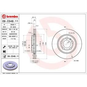 Køb Bremseskive af BREMBO 09.C548.11 til den lave pris 380,36 DKK