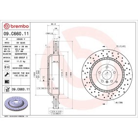 Bremsscheibe für MERCEDES-BENZ von BREMBO