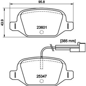 Bremsbeläge MDB3451 für 500C / 595C / 695C (312_) Cabrio für 34,17 CHF