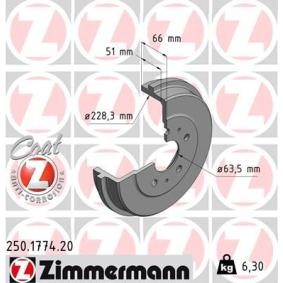 Bremstrommel für FORD von ZIMMERMANN