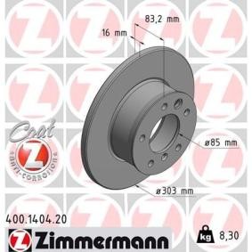 Comprar Disco de freno de ZIMMERMANN 400.1404.20 a bajo precio de 74,07 €