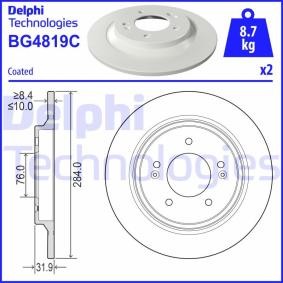 KIA Bremsscheibe von DELPHI