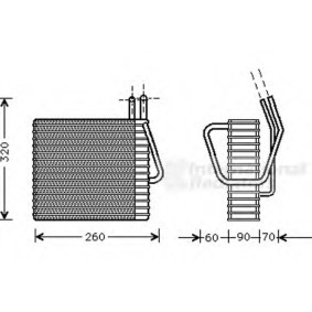 Verdampfer, Klimaanlage 2100V025 für JEEP