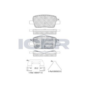 Acquista Kit pastiglie freni da ICER 182278 a buon mercato per soli 188,14 €