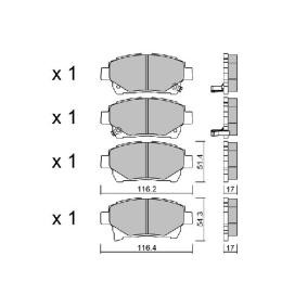 Acquista Kit pastiglie freni da AISIN BPTO-1028 a buon mercato per soli 33,03 €
