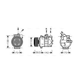 Achetez des Compresseur de climatisation AVA COOLING SYSTEMS VNAK220 à prix pour 276,11 €