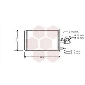 Achetez des Radiateur de chauffage VAN WEZEL 40006173 à prix pour 38,69 €