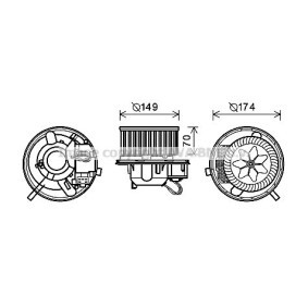 Achetez des Moteur électrique, pulseur d'air d'habitacle PRASCO VN8339 à prix pour 180,54 €