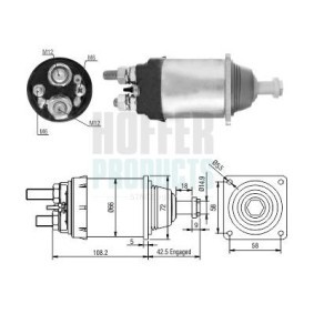 Köp Solenoid, startmotor av HOFFER 6646253 till det låga priset 1028,12 kr