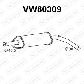Mittelschalldämpfer VW80309