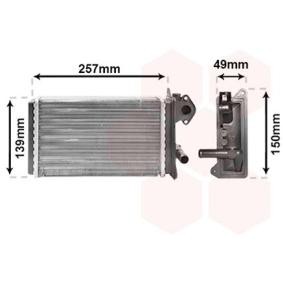 Compre Radiador de calefacción de VAN WEZEL online para Polo Coupé (86C, 80) a precios moderados