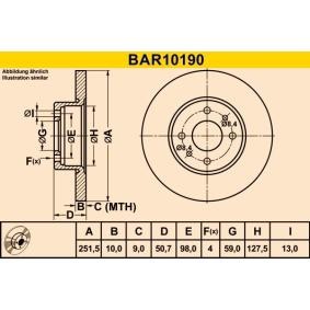 Comprar Disco de freno de Barum BAR10190 a bajo precio de 25,85 €