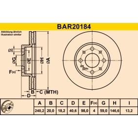 Comprar Disco de freno de Barum BAR20184 a bajo precio de 34,34 €