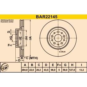 Compre Disco de travão da Barum BAR22145 a um preço baixo por 40,93 €