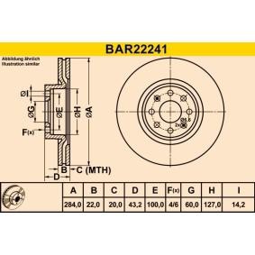 Comprar Disco de freno de Barum BAR22241 a bajo precio de 41,80 €