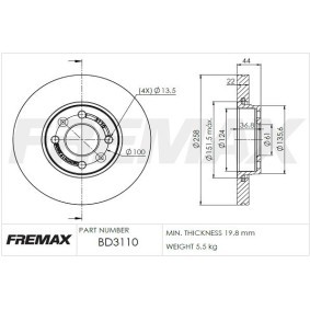 Comprar Disco de freno de FREMAX BD-3110 a bajo precio de 41,34 €