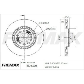 Bremsscheibe von FREMAX