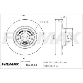Bremsscheibe BD-4614 für DS