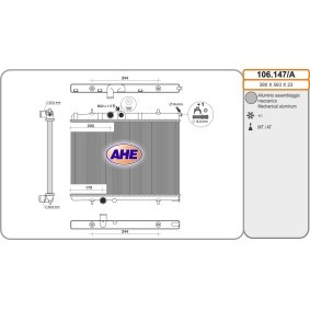 Achetez des Radiateur du moteur AHE 106.147/A à prix pour 88,80 €