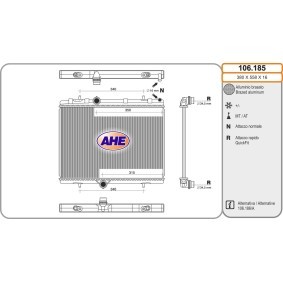 Compre Radiador, arrefecimento do motor da AHE 106.185 a um preço baixo por 185,67 €