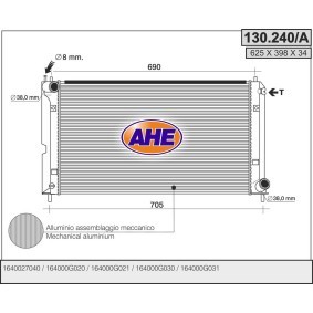 Achetez des Radiateur du moteur AHE 130.240/A à prix pour 148,68 €