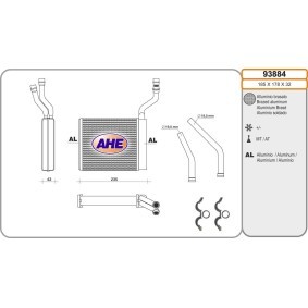 Compre Permutador de calor, aquecimento do habitáculo da AHE 93884 a um preço baixo por 63,96 €