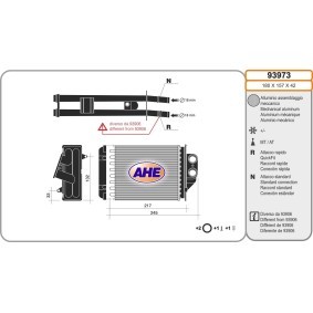 Acquista Scambiatore calore per riscaldamento abitacolo da AHE 93973 a buon mercato per soli 60,26 €
