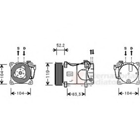 Acquista Compressore aria condizionata da VAN WEZEL 5900K053 a buon mercato per soli 859,17 €