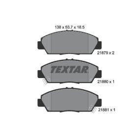 Acquista Kit pastiglie freni da TEXTAR 2187901 a buon mercato per soli 26,25 €