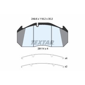 Achetez des Plaquettes de frein TEXTAR 2911401 à prix pour 262,55 €