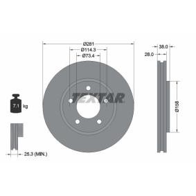 Bremsscheibe 92108300 von TEXTAR günstig für 60,21 € online kaufen