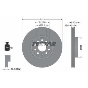Achetez des Disque de frein TEXTAR 92120500 à prix pour 280,28 €