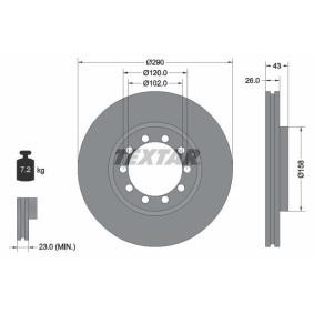 Comprar Disco de freno de TEXTAR 93117500 a bajo precio de 58,86 €