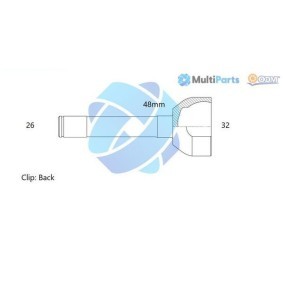 Compre Jogo de apoios, veio de transmissão da ODM-MULTIPARTS 12-300742 a um preço baixo por 68,45 €
