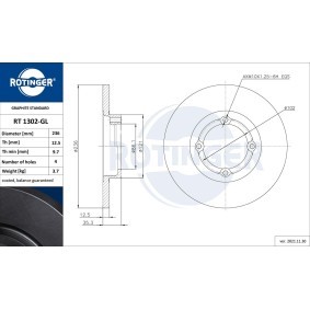 Acquista Disco freno da ROTINGER RT 1302-GL a buon mercato per soli 30,89 €