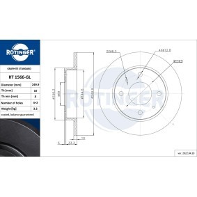 Acquista Disco freno da ROTINGER RT 1566-GL a buon mercato per soli 32,49 €
