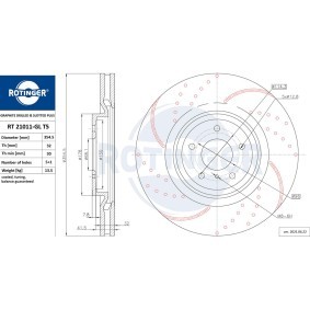 Comprar Disco de freno de ROTINGER RT 21011-GL T5 a bajo precio de 146,83 €