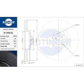 Acquista Disco freno da ROTINGER RT 2938-GL a buon mercato per soli 53,94 €