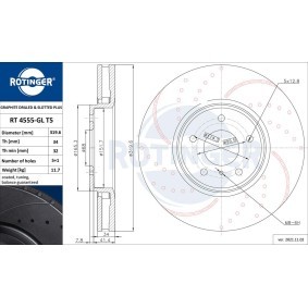 Comprar Disco de freno de ROTINGER RT 4555-GL T5 a bajo precio de 139,84 €