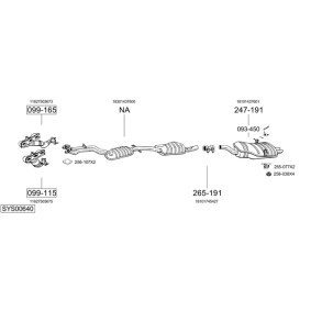 Køb Mellempotte af BOSAL 105-949 til den lave pris 1038,50 DKK