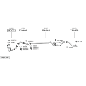 Endschalldämpfer 229-605 für SUBARU