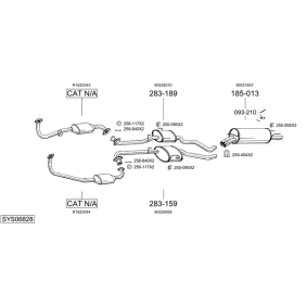 Køb Mellempotte af BOSAL 281-389 til den lave pris 708,17 DKK
