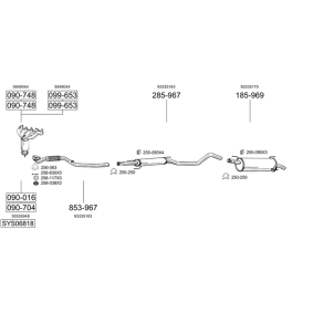 Køb Mellempotte af BOSAL 283-233 til den lave pris 645,62 DKK