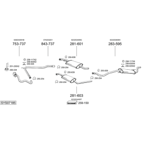 Achetez des Silencieux intermédiaire de chez BOSAL en ligne pour SPACE WAGON (N3_W, N4_W) à prix modérés