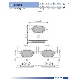 Achetez des Plaquettes de frein FOMAR Friction FO 839081 à prix pour 27,99 €