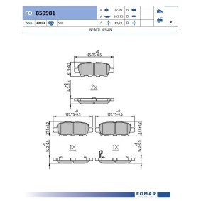 Bremsbeläge FO 859981