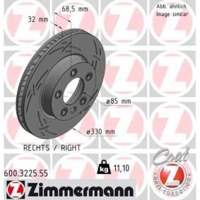 Bremsscheibe 600.3225.55 von ZIMMERMANN günstig für 154,59 € online kaufen