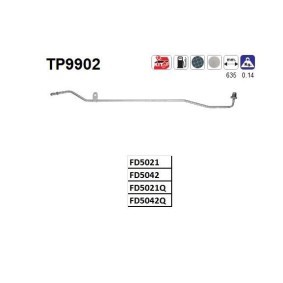 Köp Tryckslang, trycksensor (sot- / partikelfilter) av AS TP9902 till det låga priset 577,14 kr