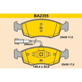 Achetez des Plaquettes de frein Barum BA2355 à prix pour 73,86 €